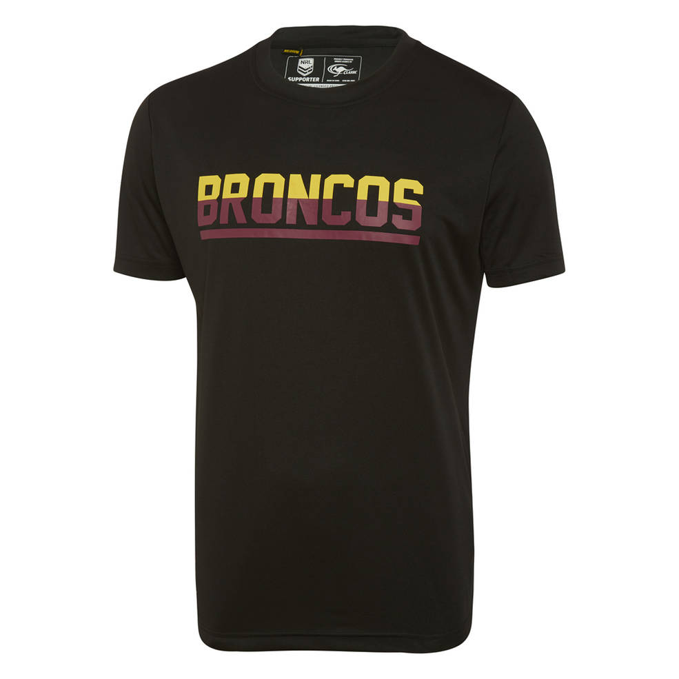 BRISBANE BRONCOS MENS POLYESTER TEE0