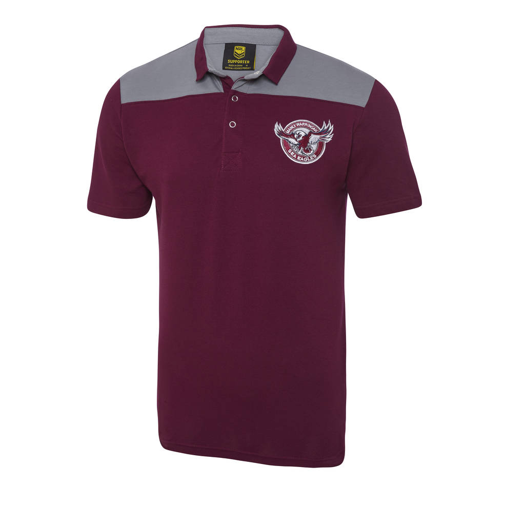 MANLY SEA EAGLES MENS KNITTED POLO0