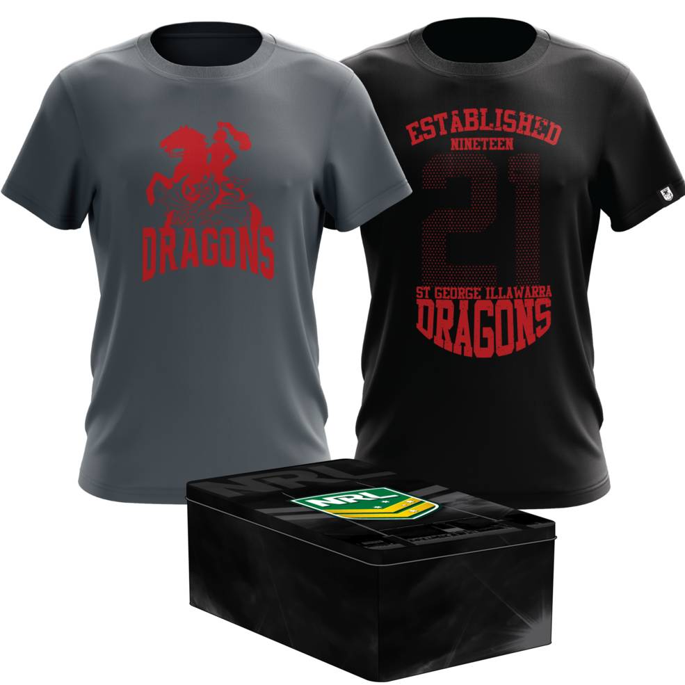 ST GEORGE DRAGONS MENS TWIN TEE PACK TIN0