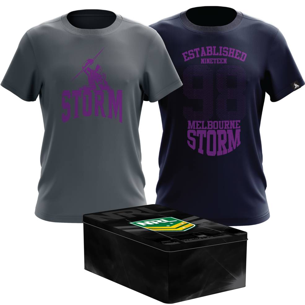 MELBOURNE STORM MENS TWIN TEE PACK TIN0