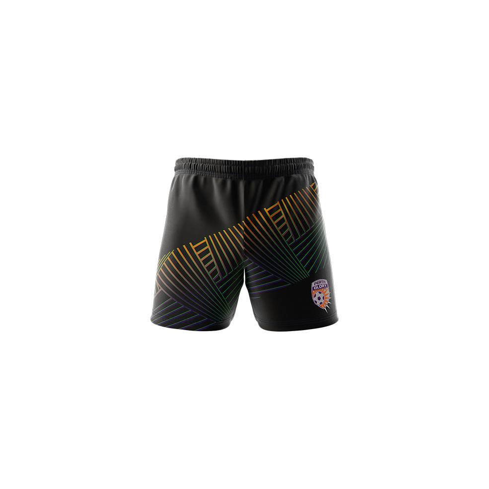 PERTH GLORY MENS GEO SQUAD TRAINING SHORTS0
