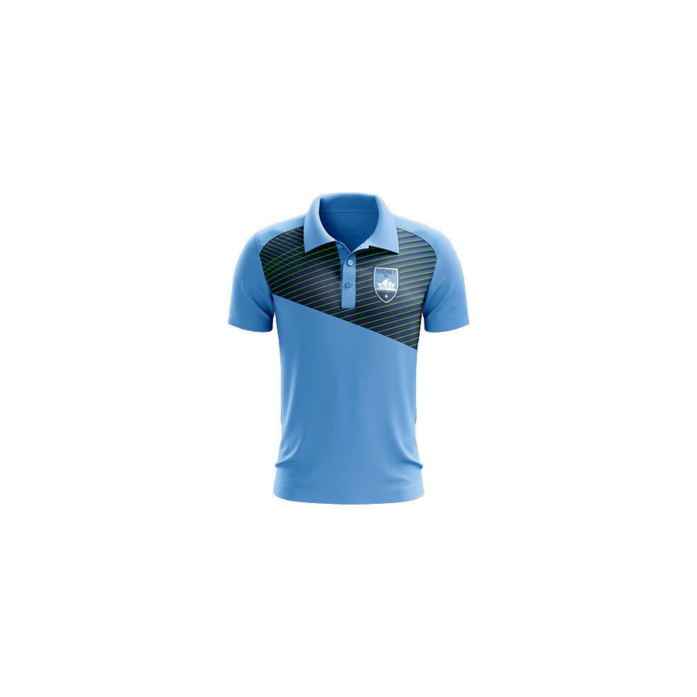SYDNEY FC MENS GEO STRIKE POLO0