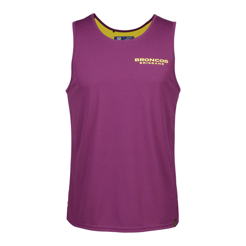 BRISBANE BRONCOS MENS PERFORMANCE SINGLET0