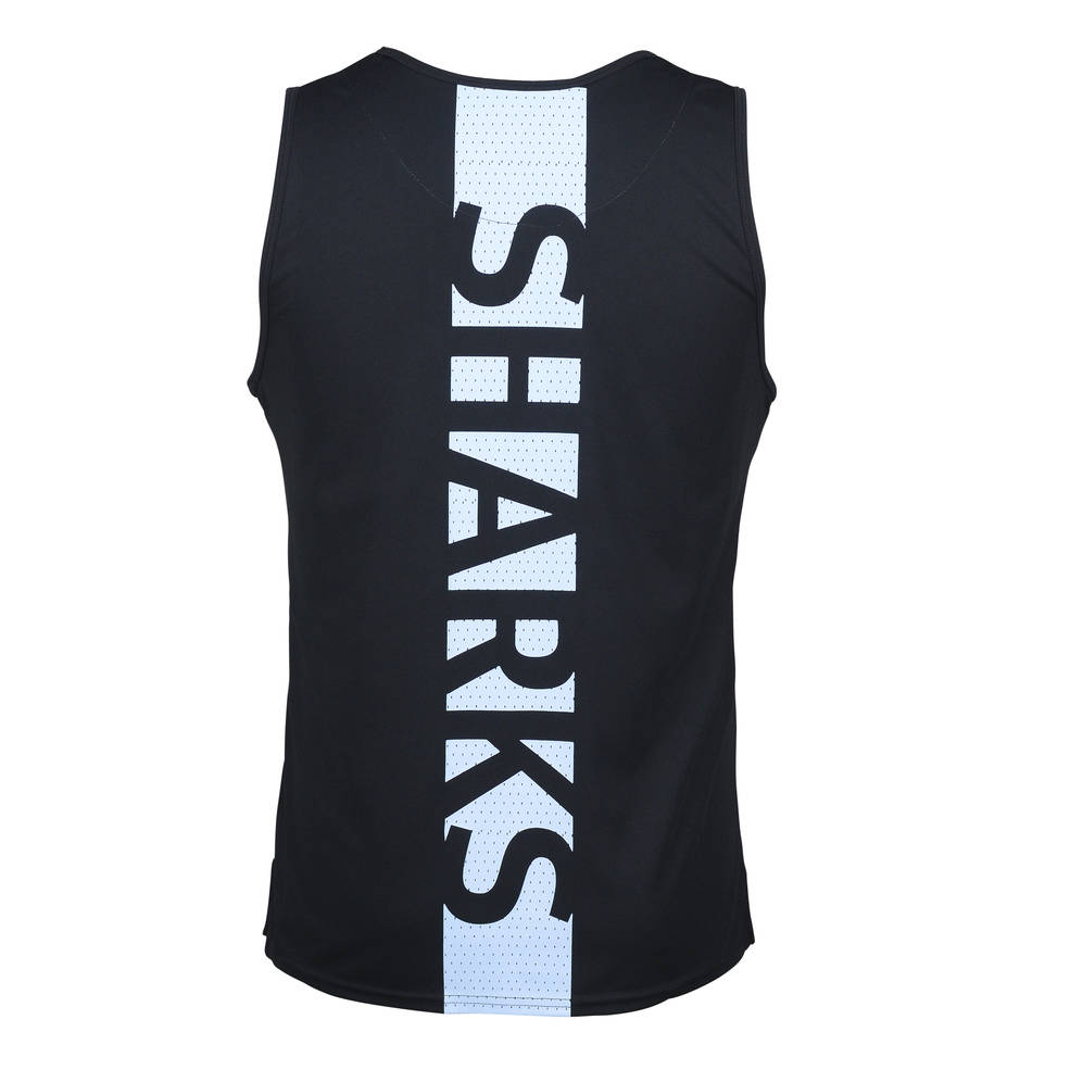 CRONULLA SHARKS MENS PERFORMANCE SINGLET1