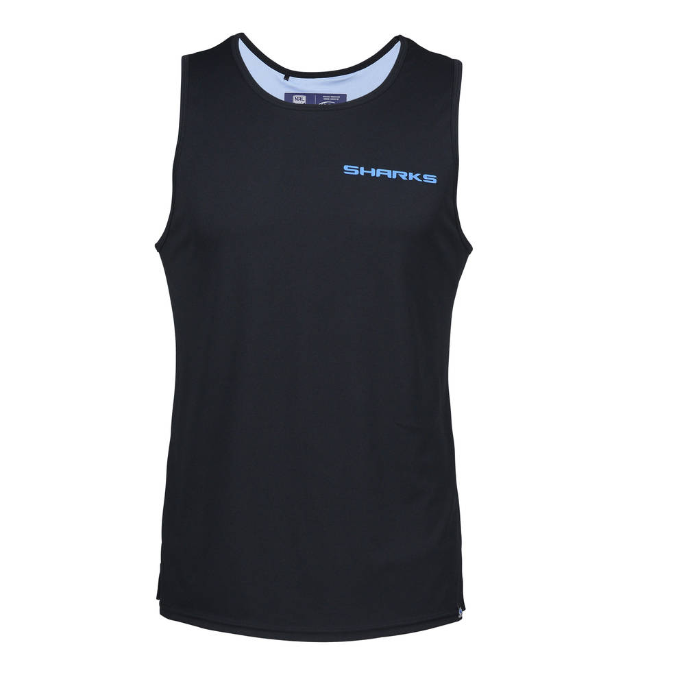 CRONULLA SHARKS MENS PERFORMANCE SINGLET0