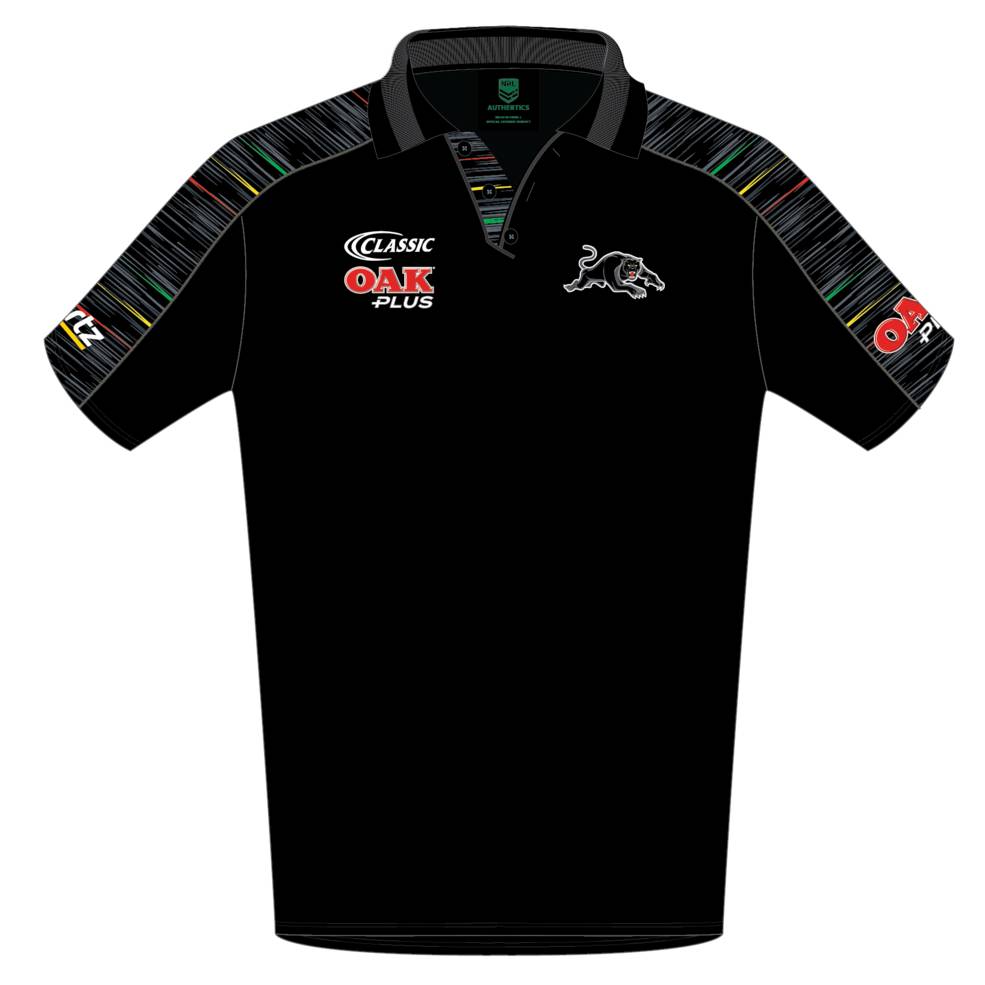 PENRITH PANTHERS 2019 MENS MEDIA POLO2