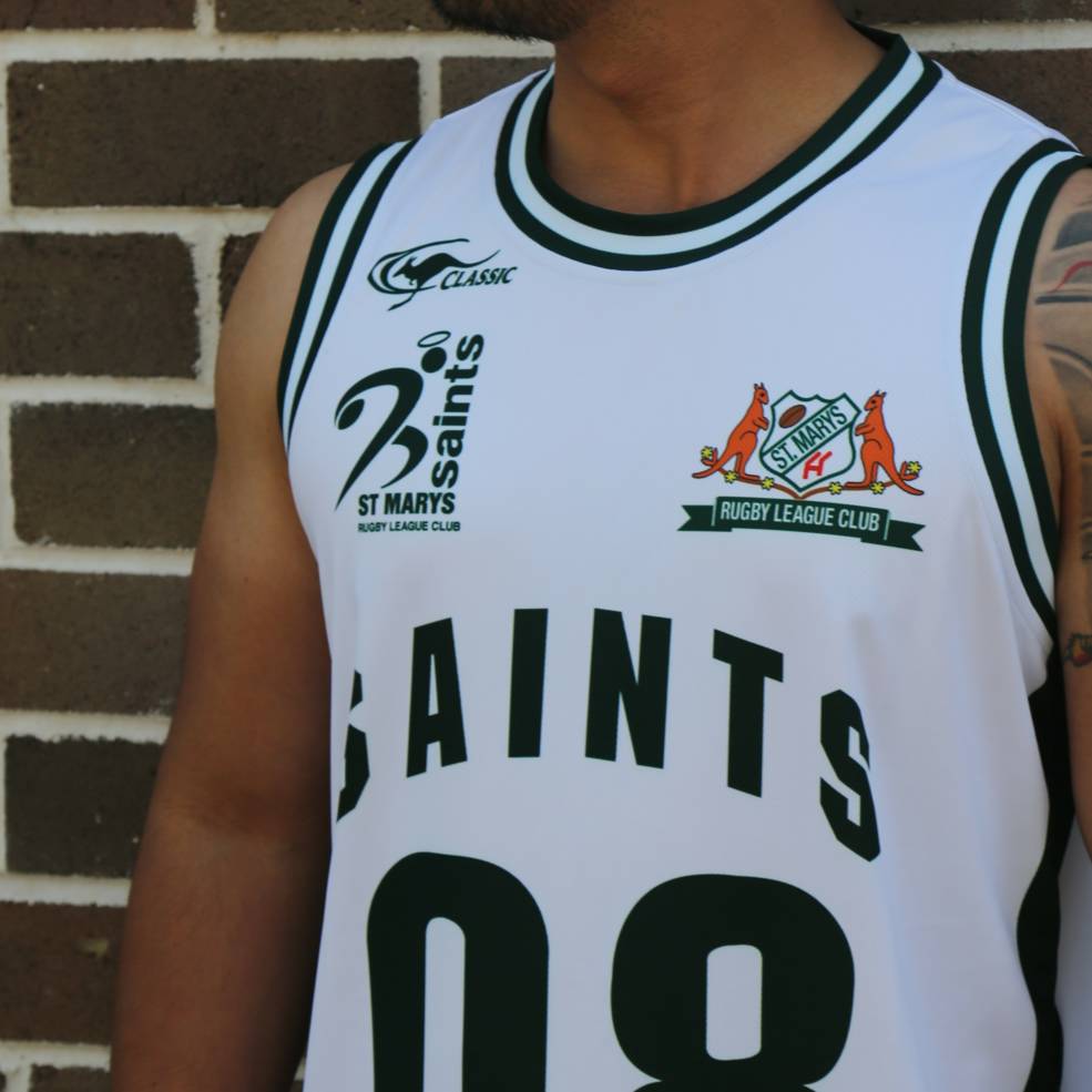 ST MARYS SAINTS PLUS SIZE BASKETBALL SINGLET WHITE1