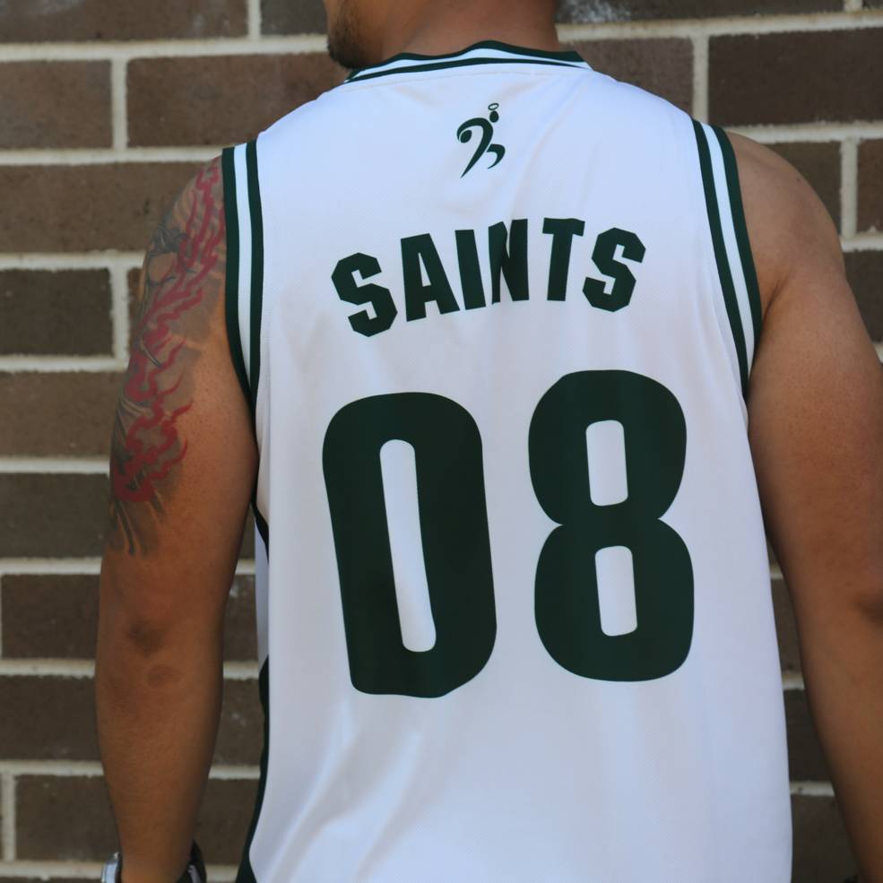 ST MARYS SAINTS PLUS SIZE BASKETBALL SINGLET WHITE2