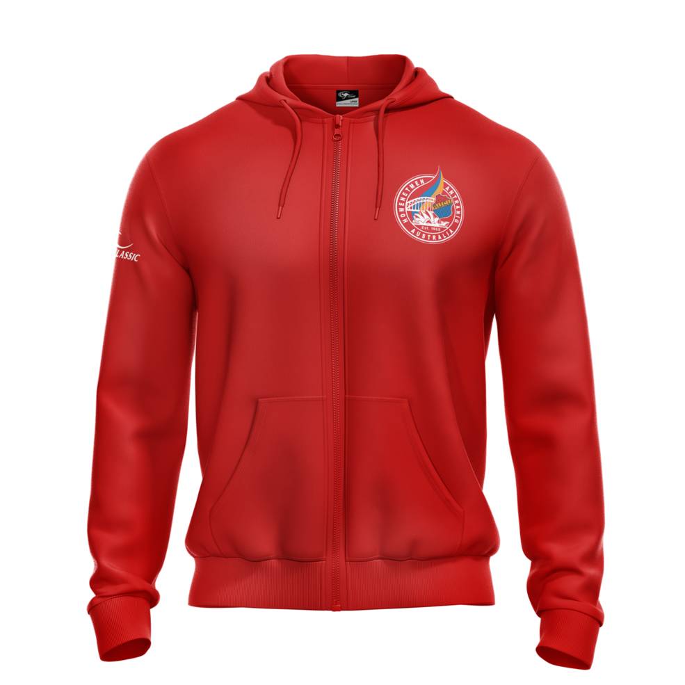HOMENETMEN RED ZIP UP HOODIE0