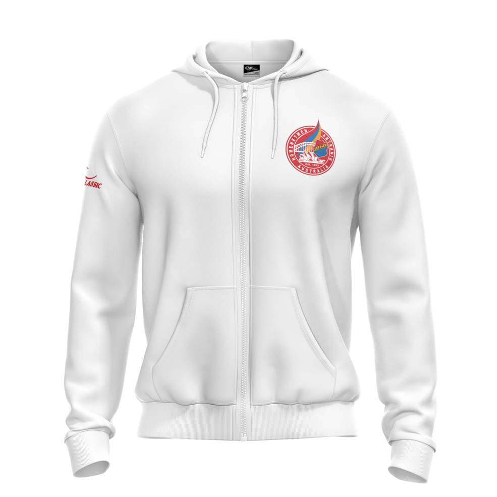 HOMENETMEN WHITE ZIP UP HOODIE0