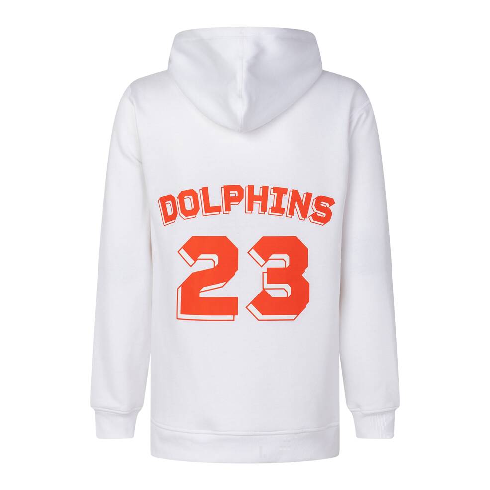 2022 YOUTH DOLPHINS WHITE STREETWEAR HOODIE1
