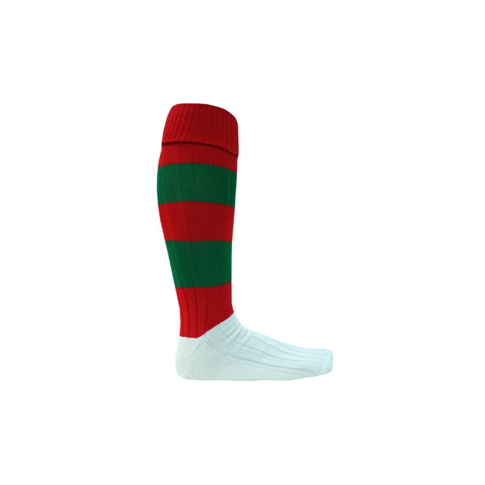 RED & GREEN FOOTY SOCKS0